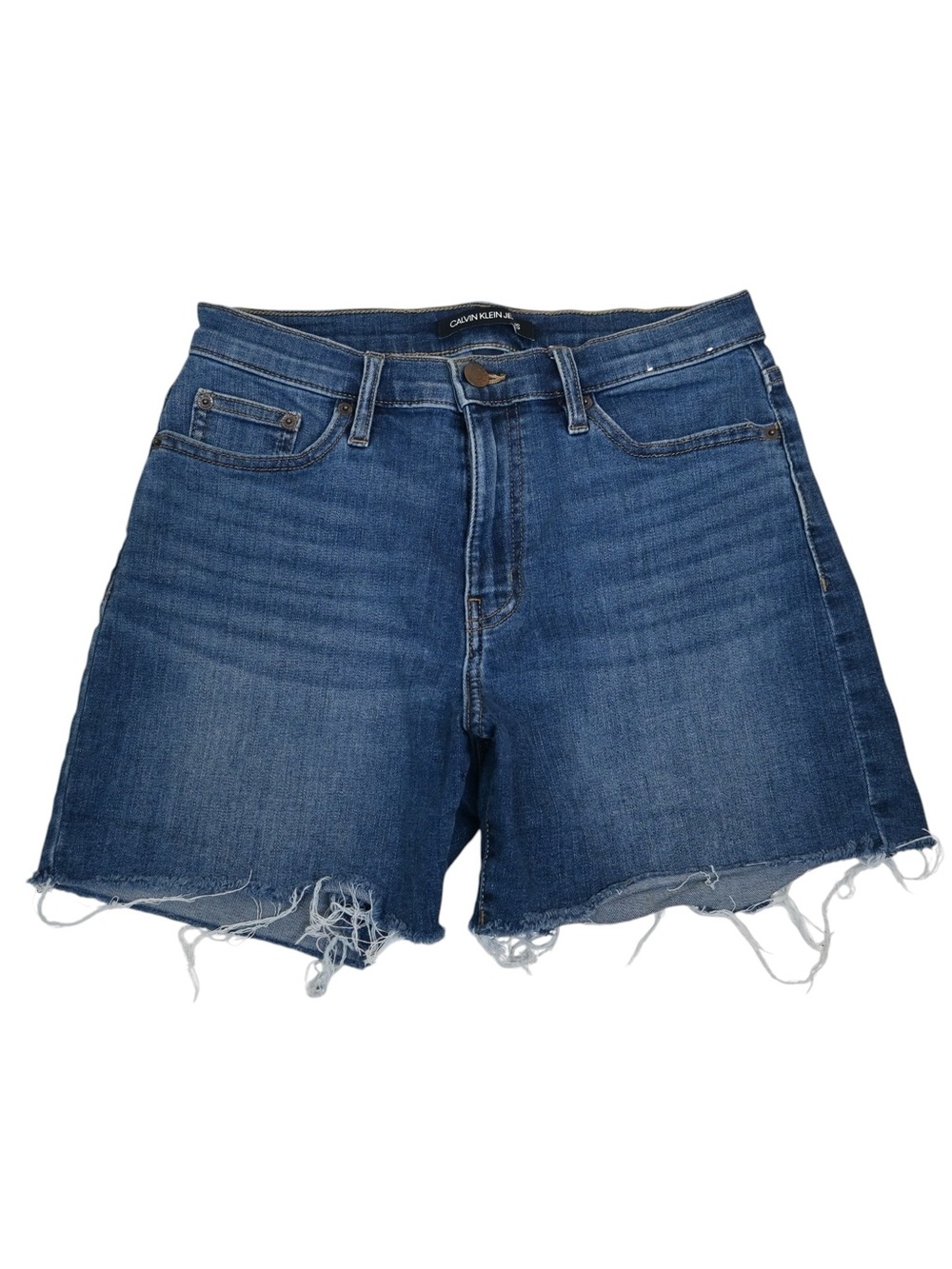 Calvin Klein Women's High Rise Denim Cut Off Jean Shorts